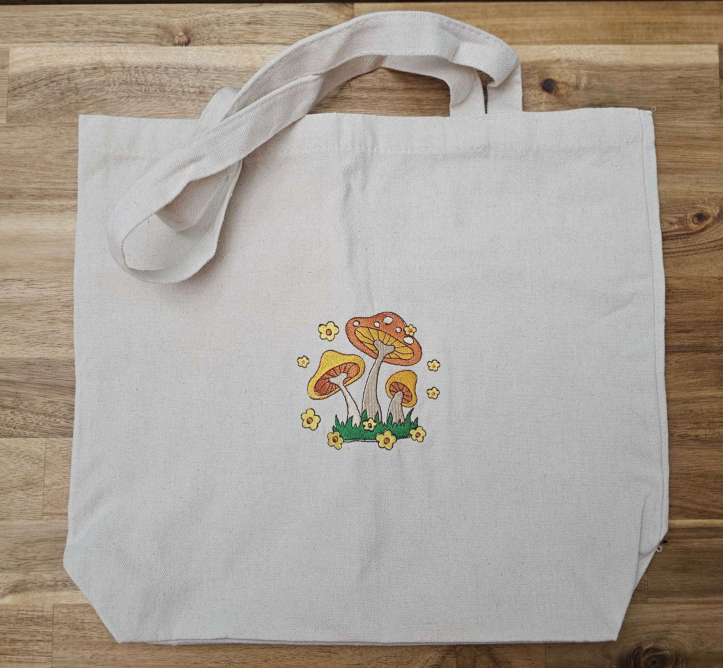 Mushroom Meadow Canvas Tote Bag