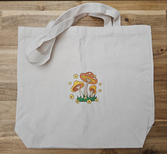 Mushroom Meadow Canvas Tote Bag
