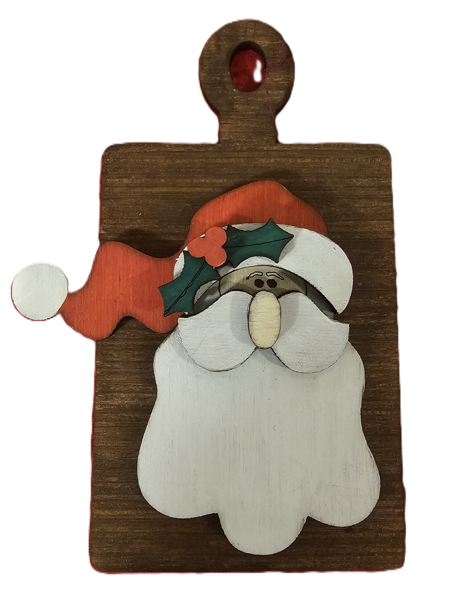 Santa cutting board ornament