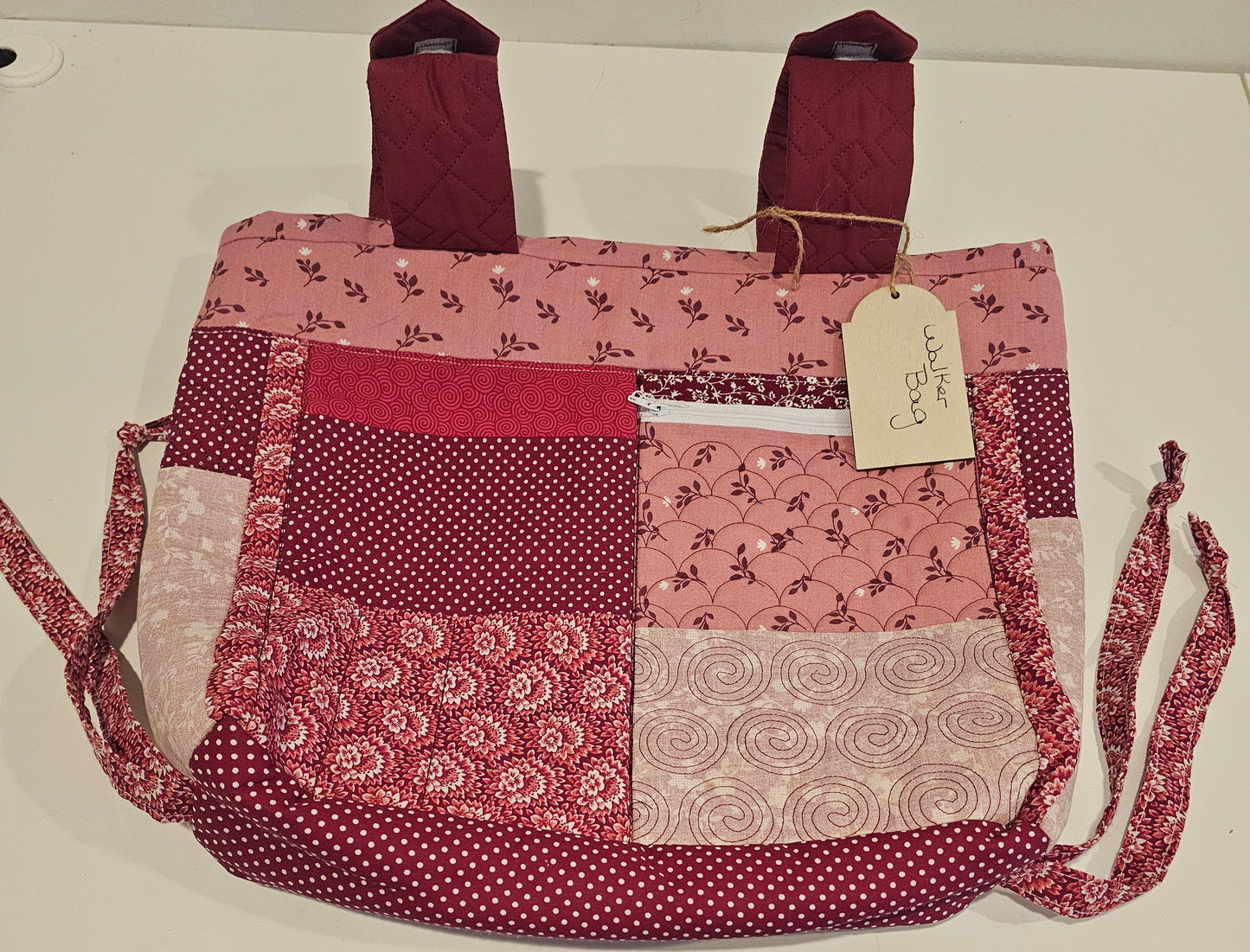 Handmade Quilted Walker Bag – Patchwork Design