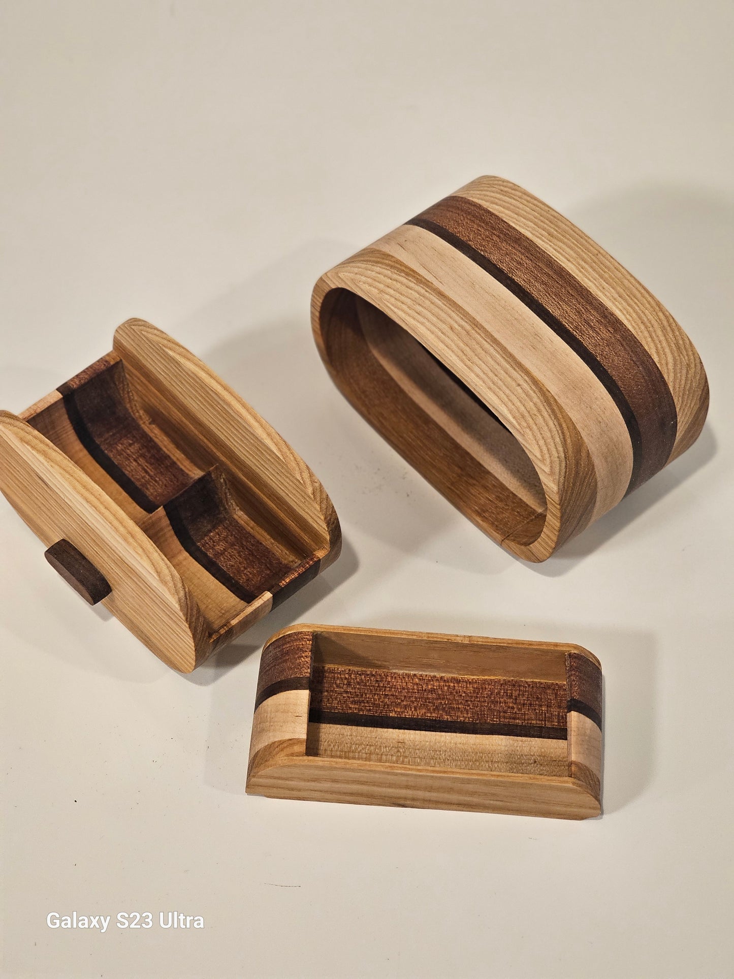 Handcrafted Wooden Bandsaw Box – Dual Drawer Design