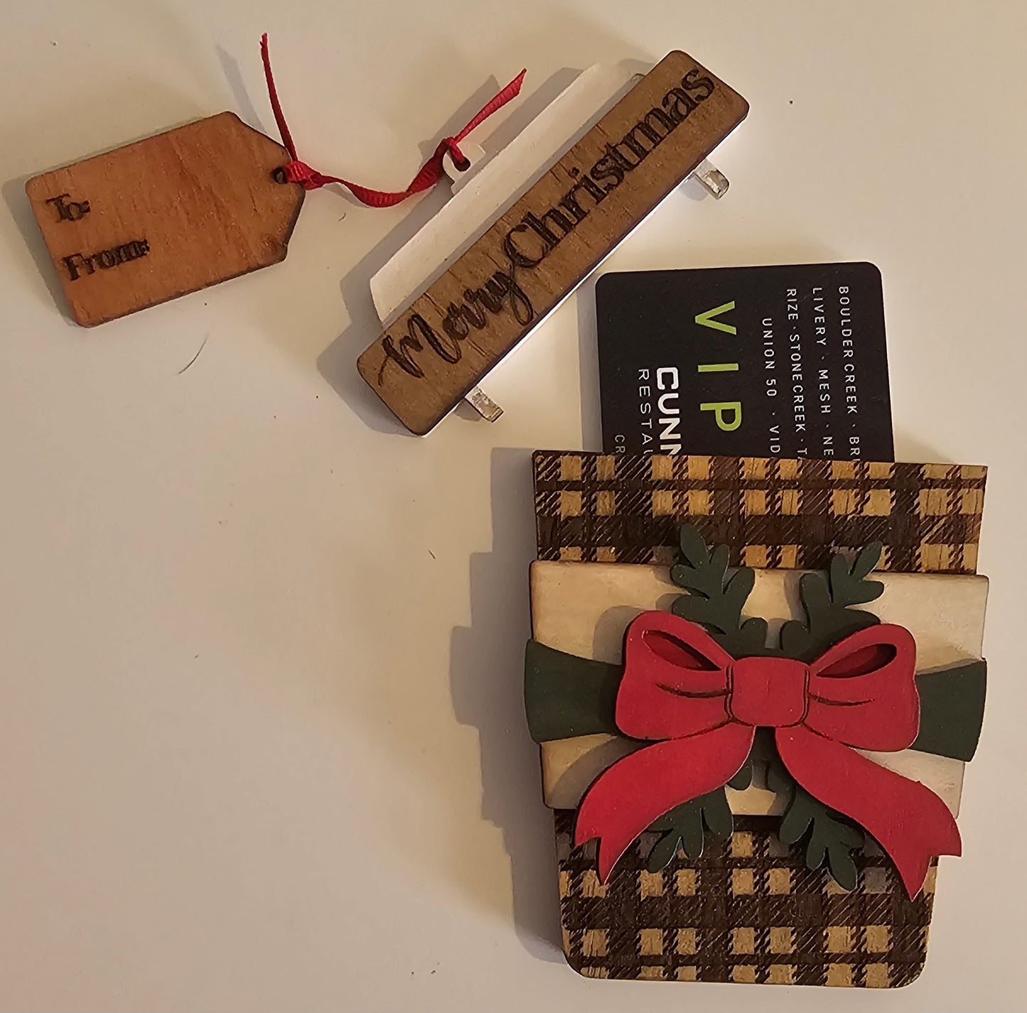 Rustic Christmas Gift Card Holder