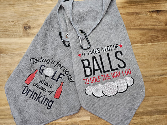 Funny Golf Towels – Embroidered with Humor