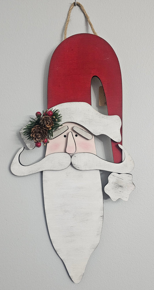 Rustic Wooden Santa Wall Hanging – Christmas Holiday Décor
