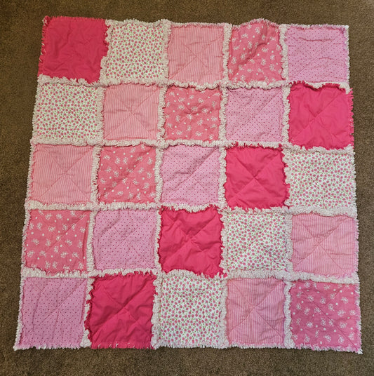 Handmade Rag Quilt – Soft, Cozy & Adorably Sweet