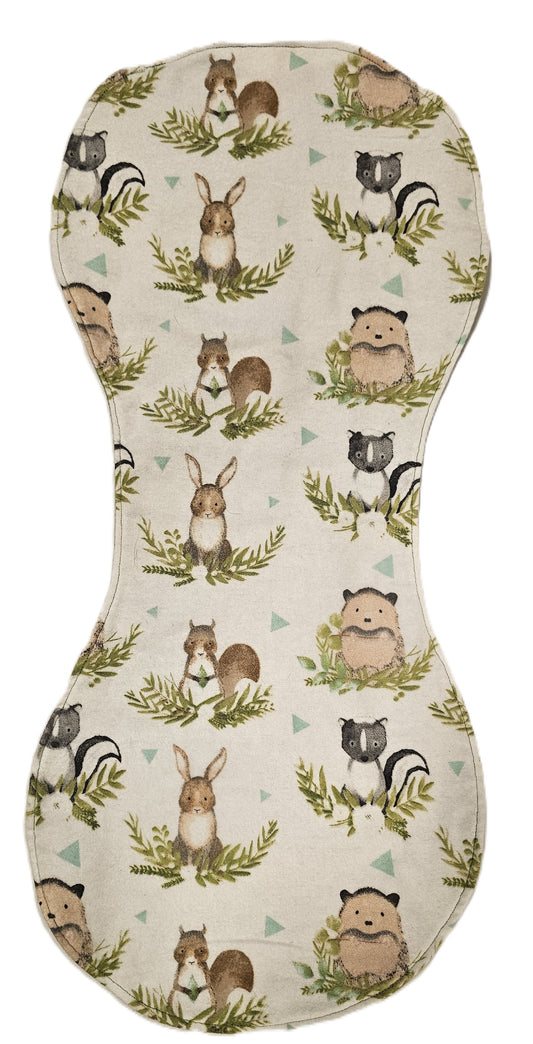 Woodland Creatures Baby Burp Cloth