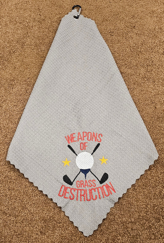 Weapons of Grass Destruction – Embroidered Golf Towel