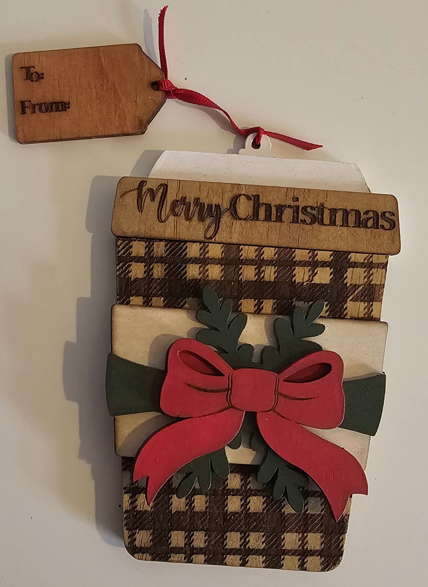Rustic Christmas Gift Card Holder