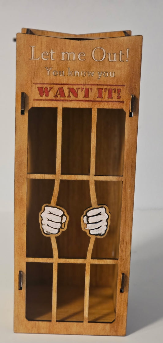 “Let Me Out” Wooden Jail Cell Gift Box